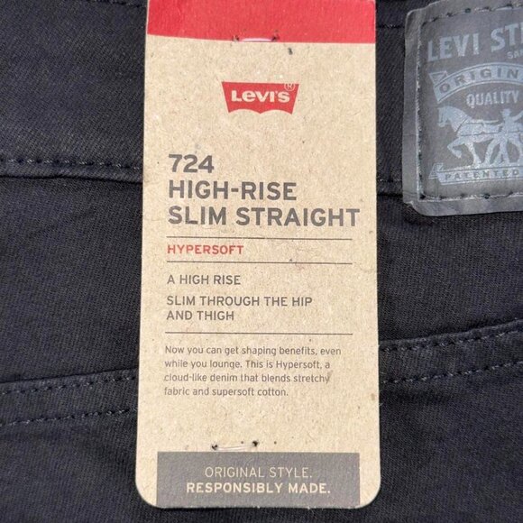 Levi’s 724 High-Rise Slim Straight Jeans 24W M (NWT) - Picture 6 of 6